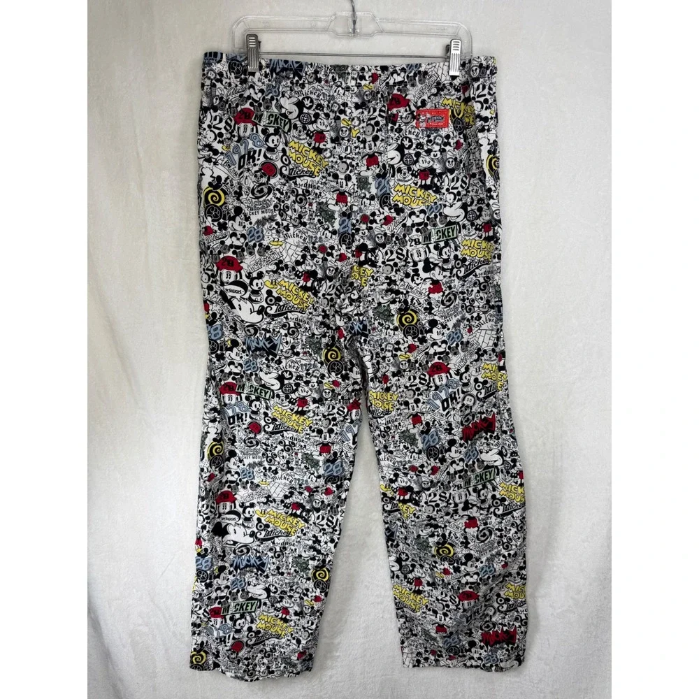 Disney‎ Parks Mickey Mouse Pajama Pants Women L Multi Color - Picture 4 of 9